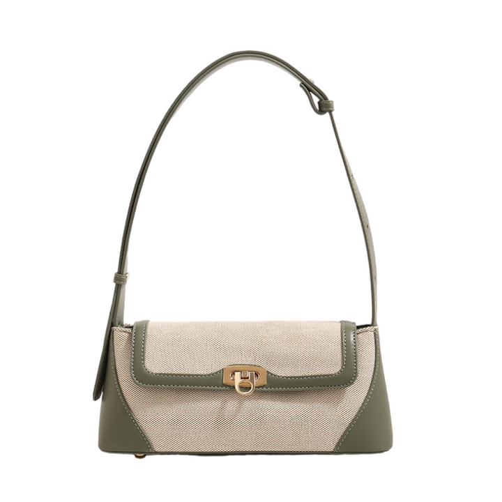 Satchel Canvas Shoulder Bag - Green