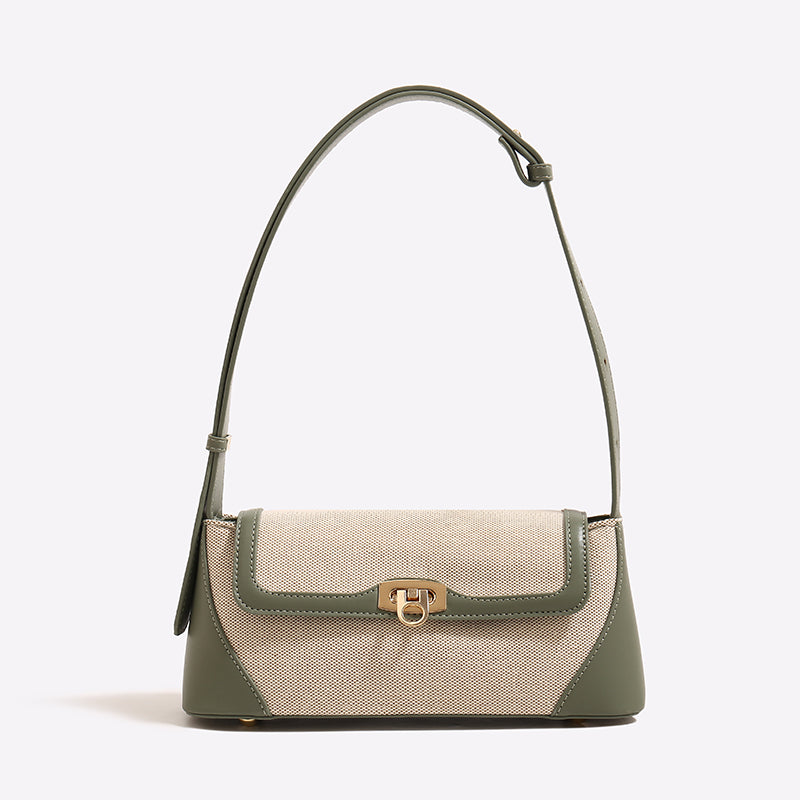 Satchel Canvas Shoulder Bag - Green