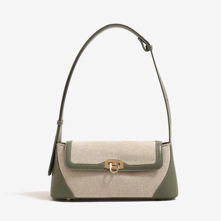 Satchel Canvas Shoulder Bag - Green