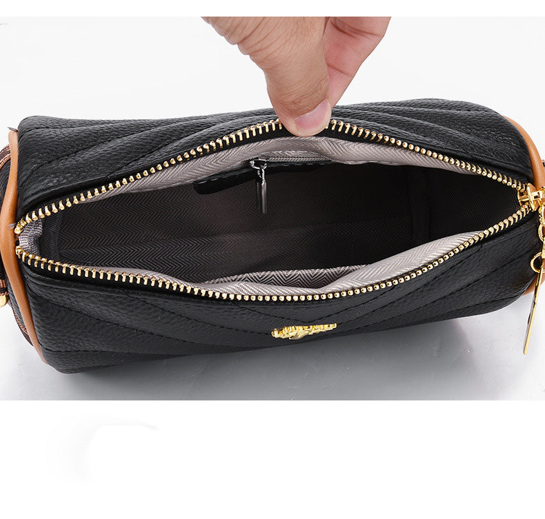 Envy Pleated Cross Bag - Black