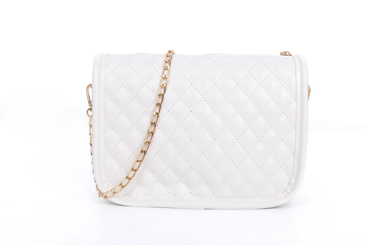 Bowknot Chain Cross Bag - OffWhite