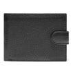 Men's Leather Bifold Slim Wallet - Black