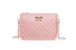 Bowknot Chain Cross Bag - Pink