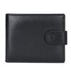 Men's Leather Short Bifold Wallet - Black