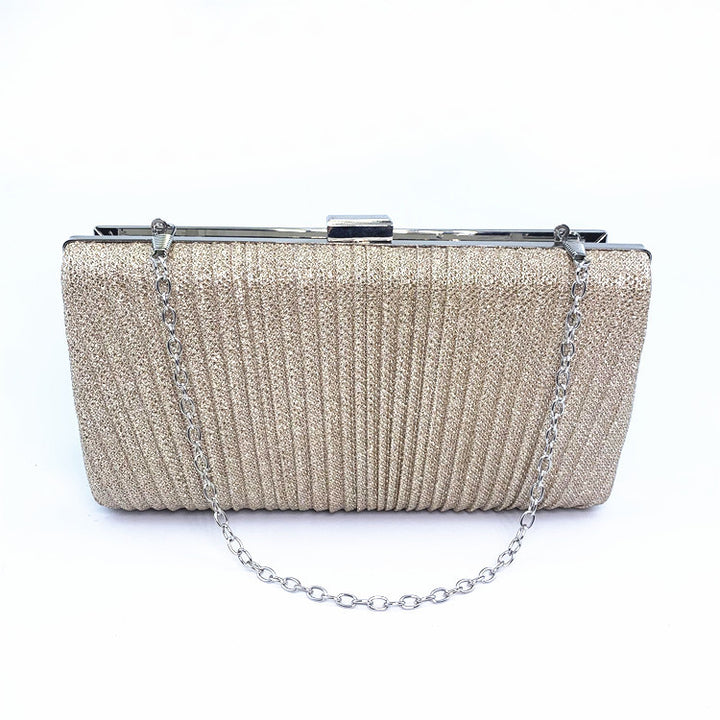 Shimmery Evening Clutch - Golden