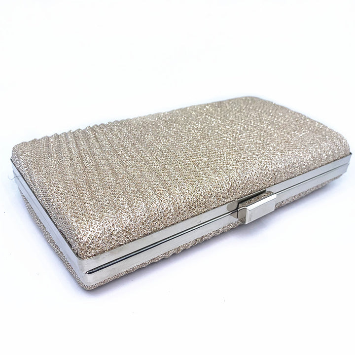 Shimmery Evening Clutch - Golden