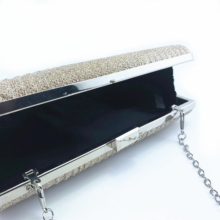 Shimmery Evening Clutch - Golden