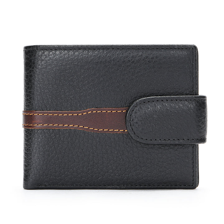 Men's Leather Bifold Minimalist  Wallet - Coffee