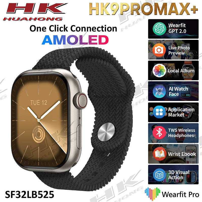 HK9 Pro max Smart Watch - Black