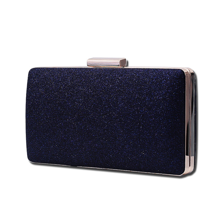 Powder Metal Evening Clutch - Black