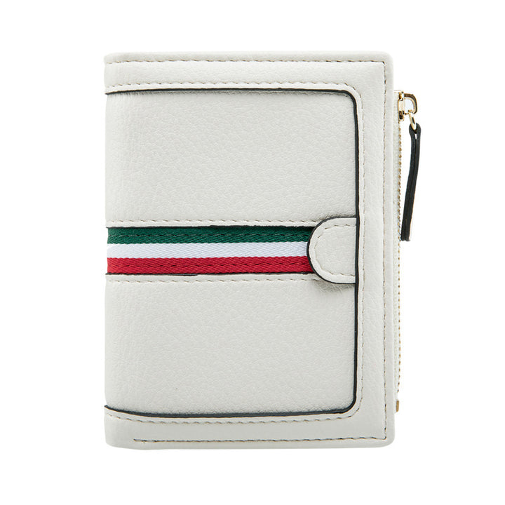 Women Stripe Wallet - OffWhite