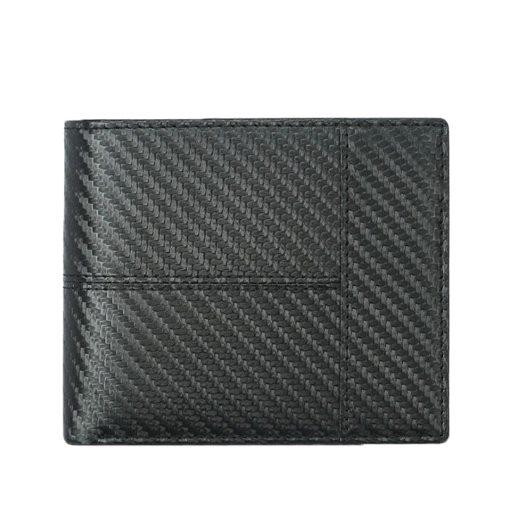 Men's Leather Minimalist Slim Wallet - Black