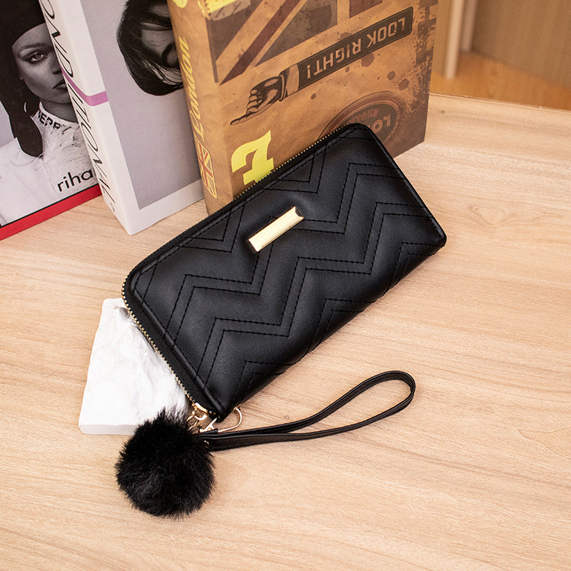 Multi-Card Women Long Wallet - Black