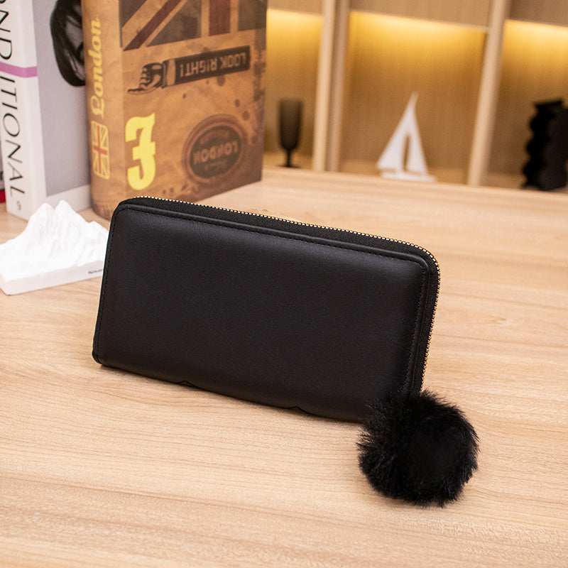 Multi-Card Women Long Wallet - Black