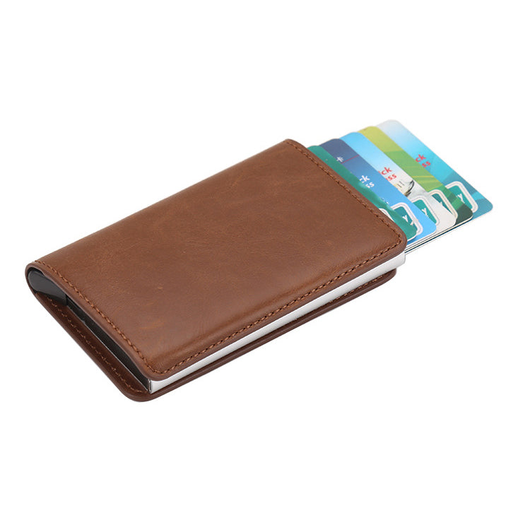 Automatic Pop up Cardholder - Brown