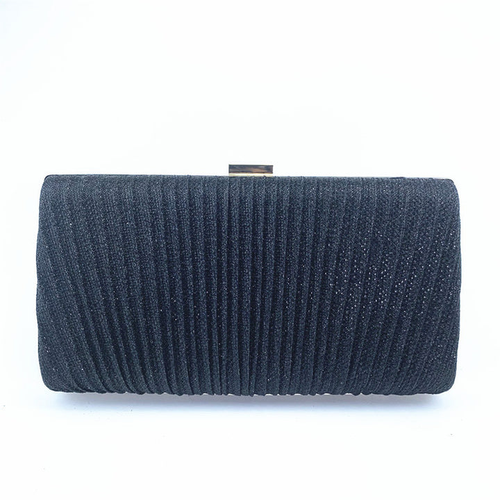 Shimmery Evening Clutch - Black