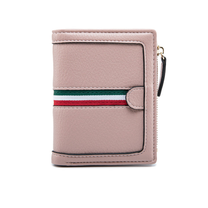 Women Stripe Wallet - Pink