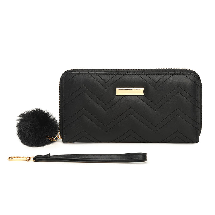 Multi-Card Women Long Wallet - Black