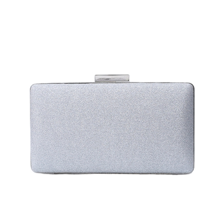 Powder Metal Evening Clutch - Silver