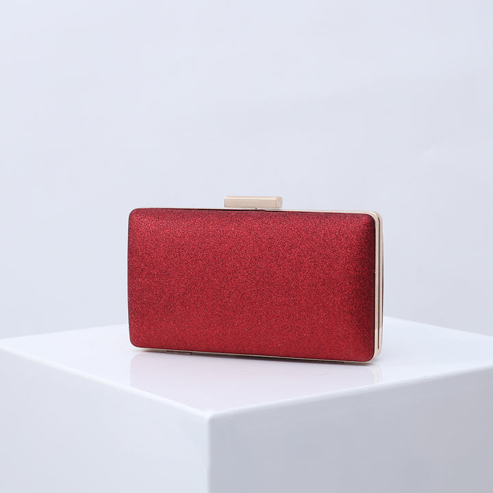 Powder Metal Evening Clutch - Red