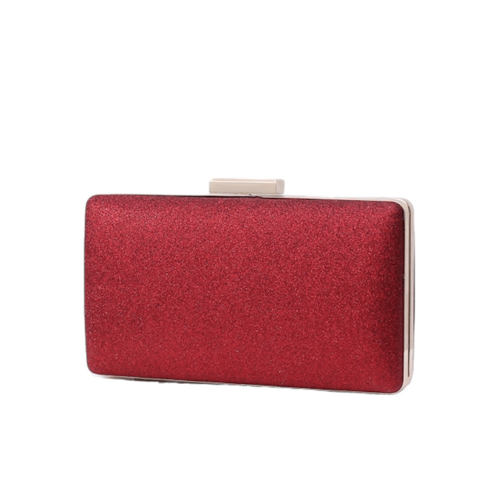 Powder Metal Evening Clutch - Red