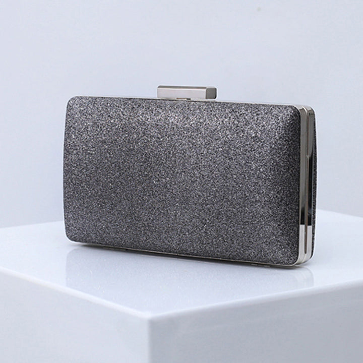 Powder Metal Evening Clutch - Gun Metal