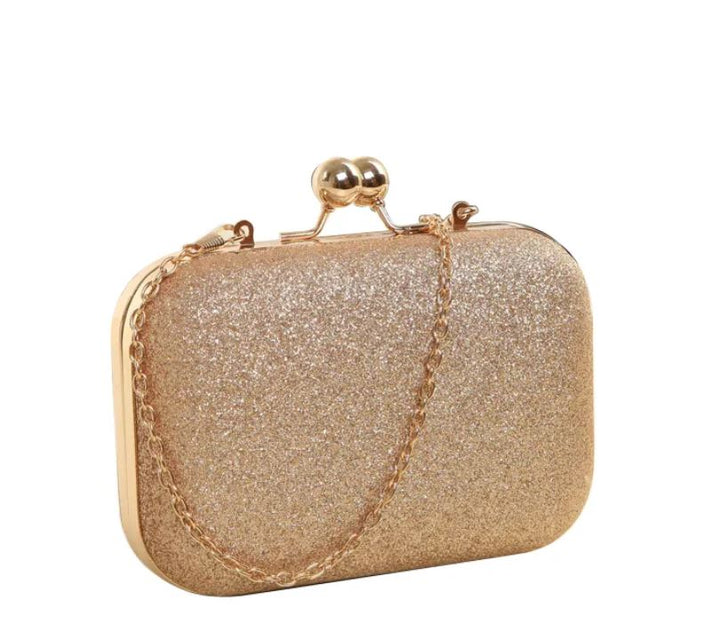 Glittery Evening Clutch - Gold