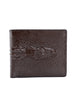 Men's Crocodile Pattern Wallet - Coffee