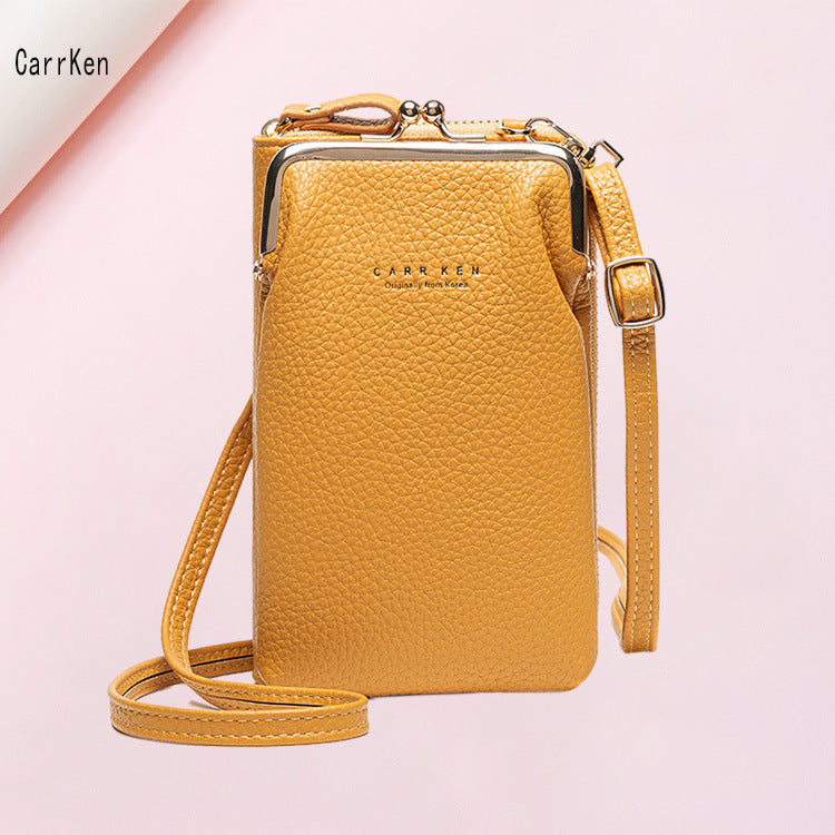 Compact Crossbody Phone Bag - Yellow