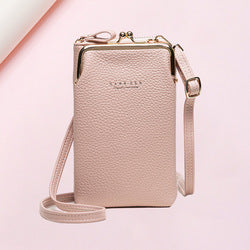 Compact Crossbody Phone Bag - Pink