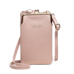 Compact Crossbody Phone Bag - Pink