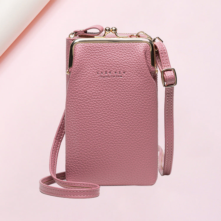 Compact Crossbody Phone Bag - Tea Pink