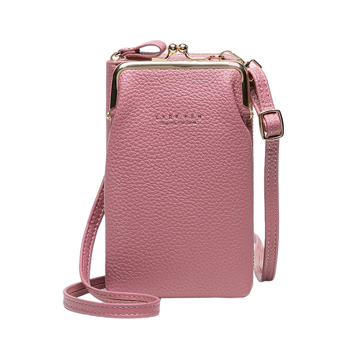 Compact Crossbody Phone Bag - Tea Pink