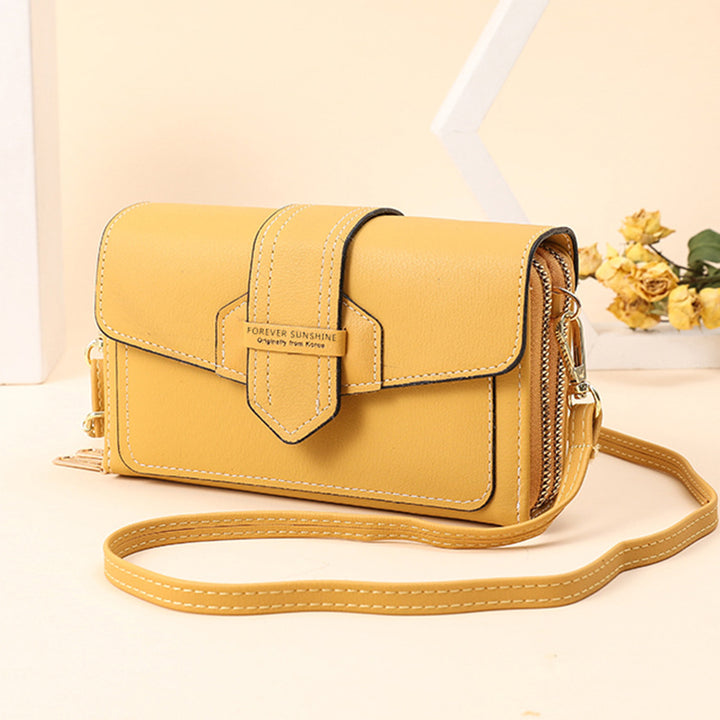 Multi-layered Crossbody Phone Bag - Yellow