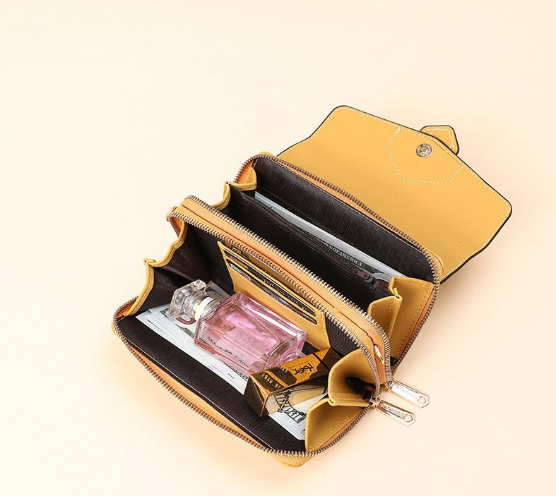 Multi-layered Crossbody Phone Bag - Yellow