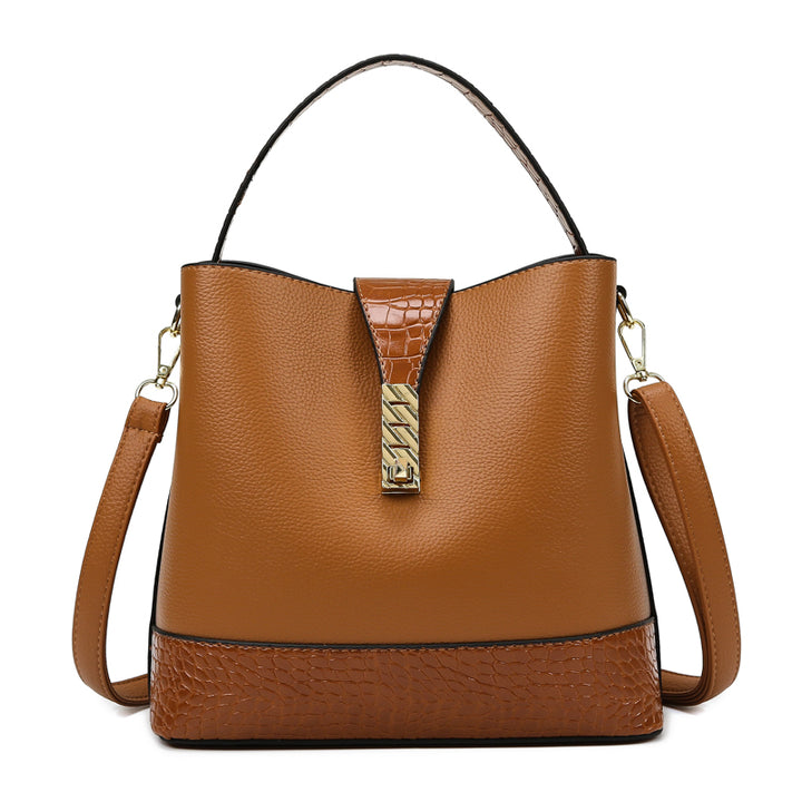 Three Piece Bucket Bag - Brown