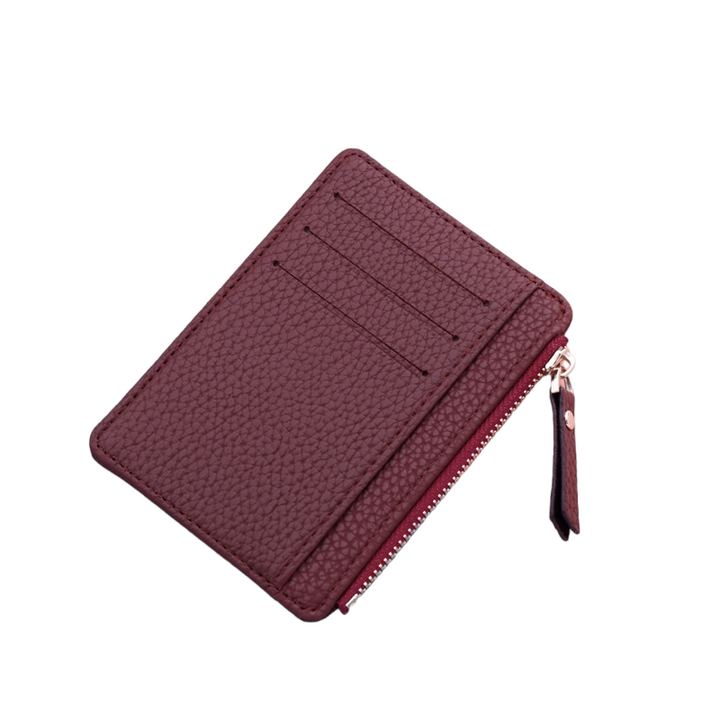 Zipper Cardholder - Burgundy