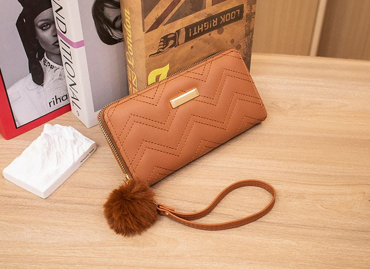 Multi-Card Women Long Wallet - Brown