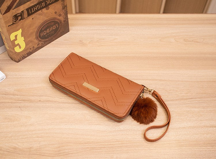 Multi-Card Women Long Wallet - Brown