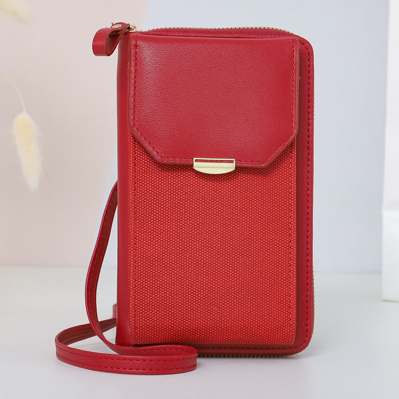 Crossbody Texture Phone Bag - Red