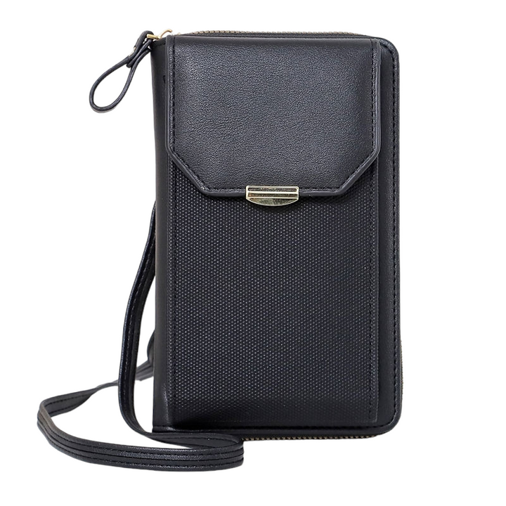 Crossbody Texture Phone Bag - Black