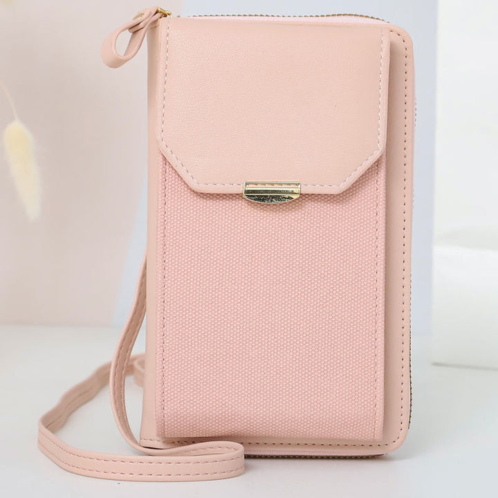 Crossbody Texture Phone Bag - Pink