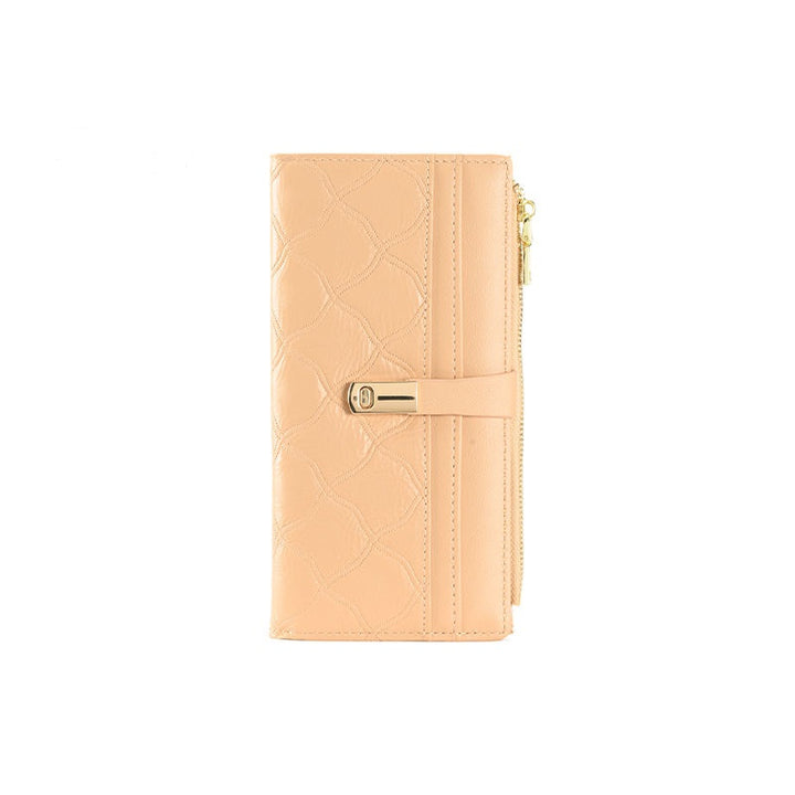 Women Retro Long Wallet - Apricot