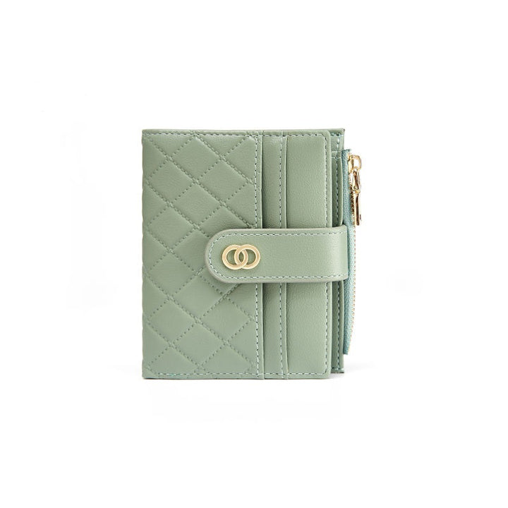 Women Stripped Smart Wallet - Green