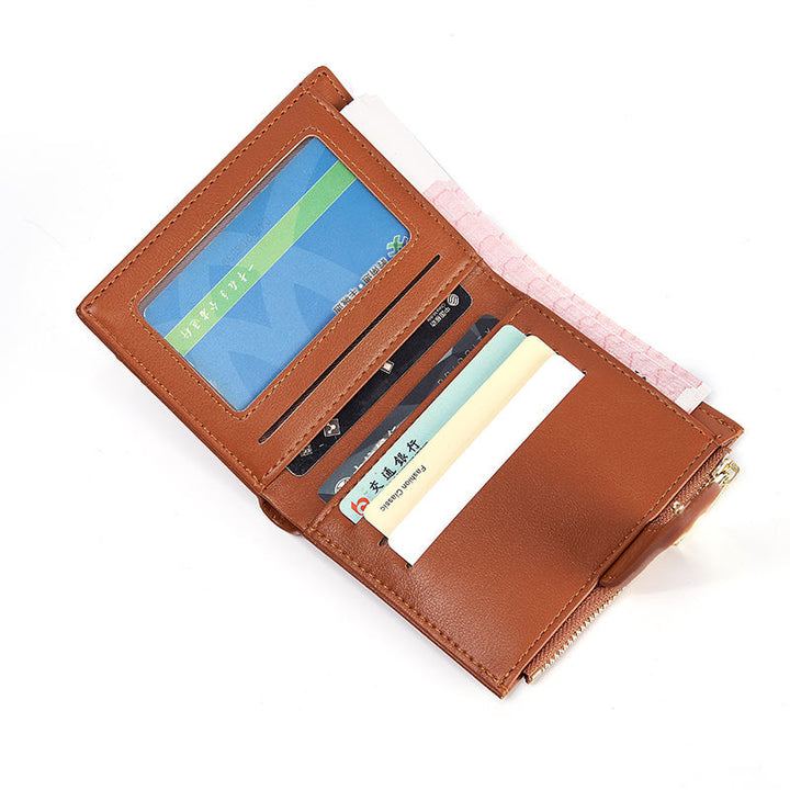 Women Stripped Smart Wallet - Brown