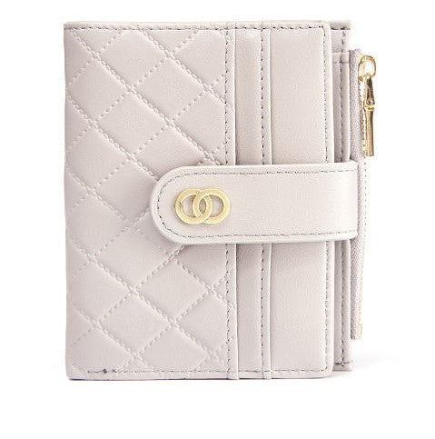 Women Stripped Smart Wallet - White