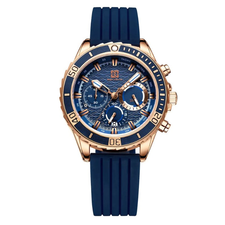 Ben Nevis Chronograph Men Watch - Rose Gold Blue