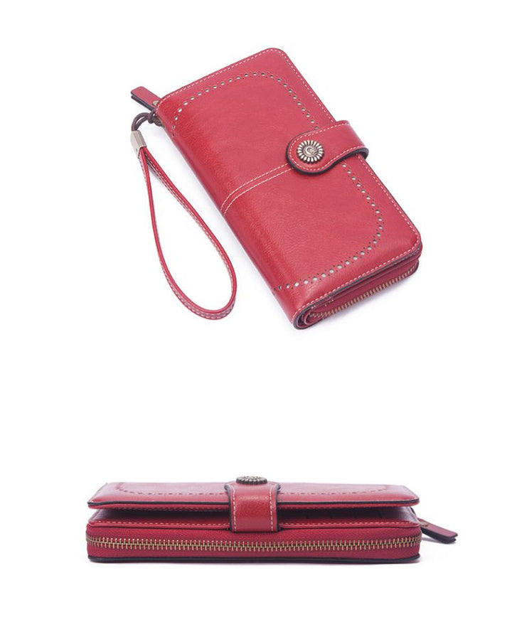 Vintage Multilayer Women Wallet - Red