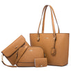 Four Piece Large Tote Bag - Tan