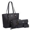 Four Piece Large Tote Bag - Black